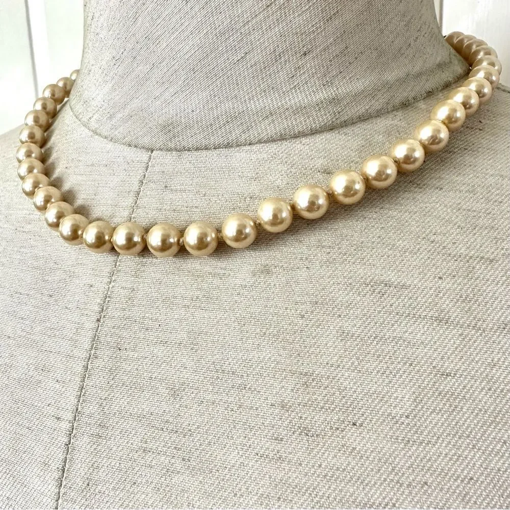 Faux pearl necklace